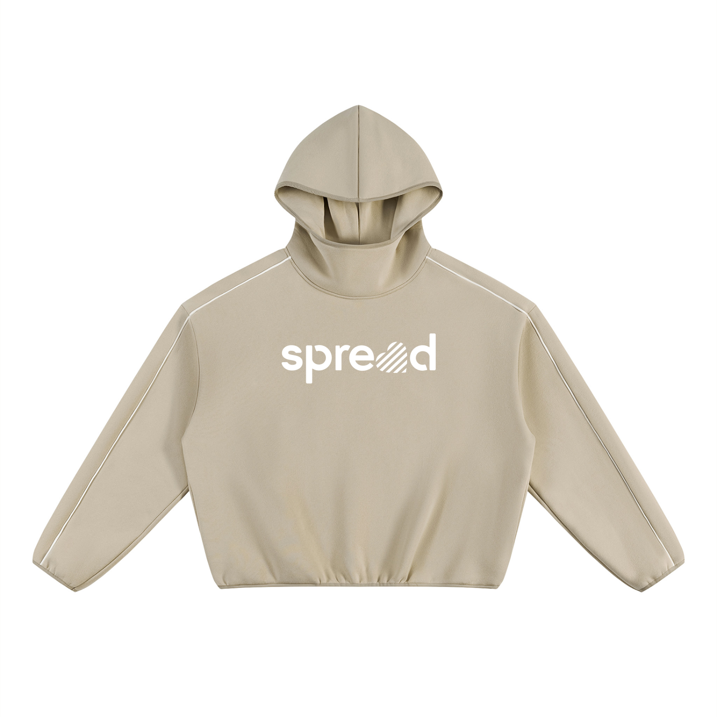 Unisex Boxy Piping Fleece Hoodie
