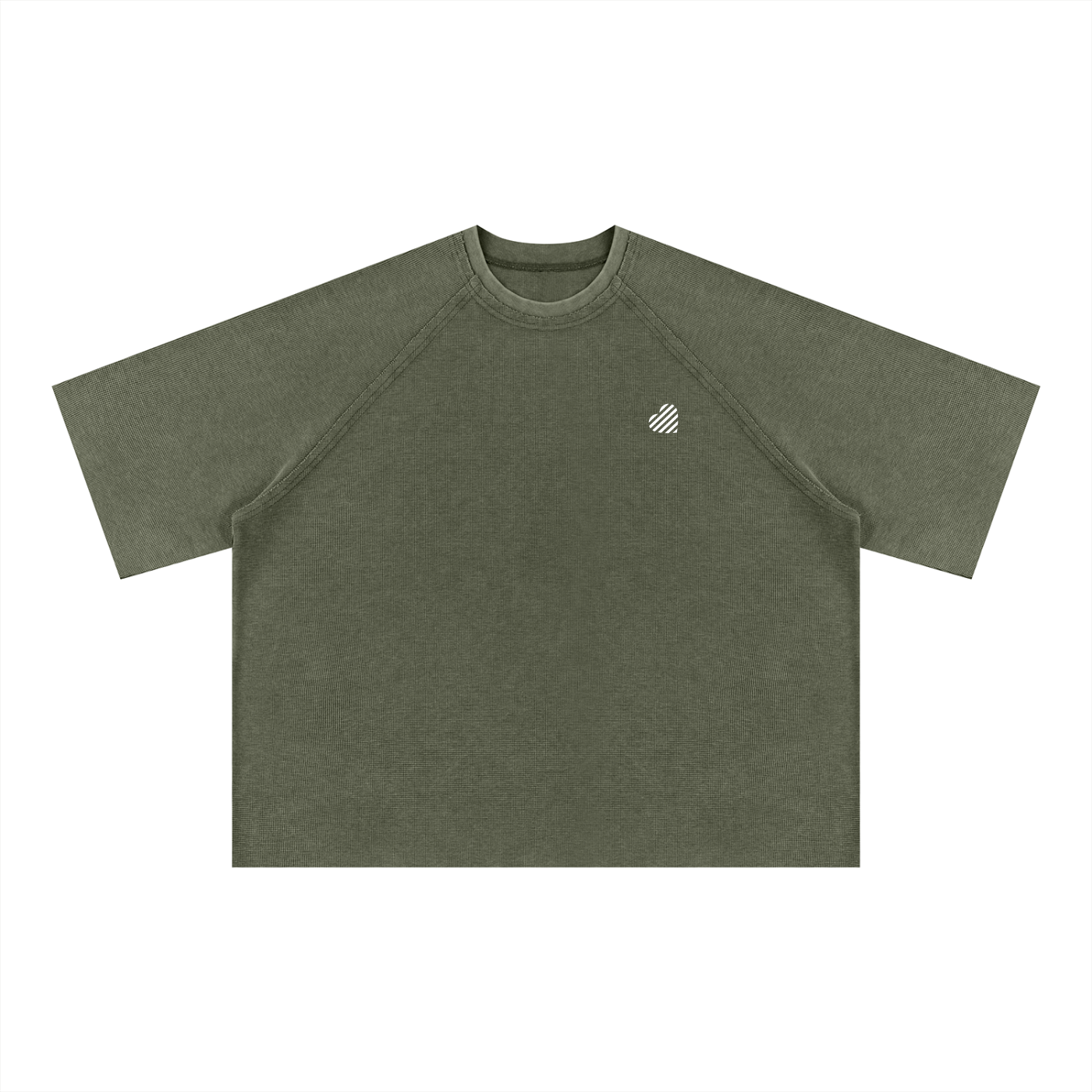 Unisex Mineral Wash Boxy Waffle T-Shirt