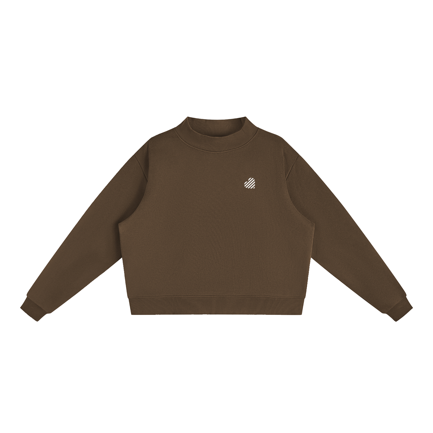 Essential Fleece Mock-Neck Crew Sweatshirt