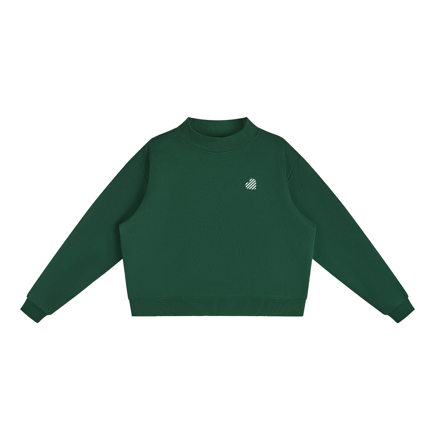 Essential Fleece Mock-Neck Crew Sweatshirt