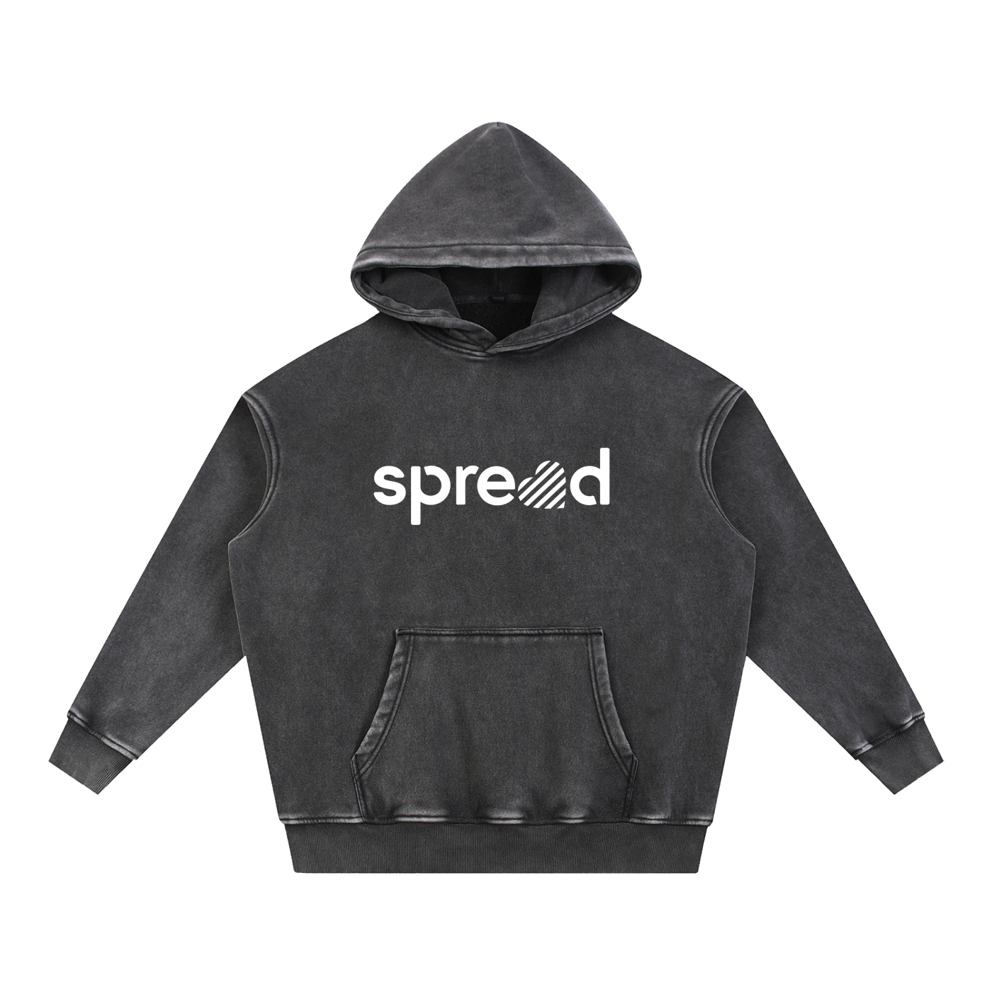 Snow Wash Fleece Oversize Hoodie