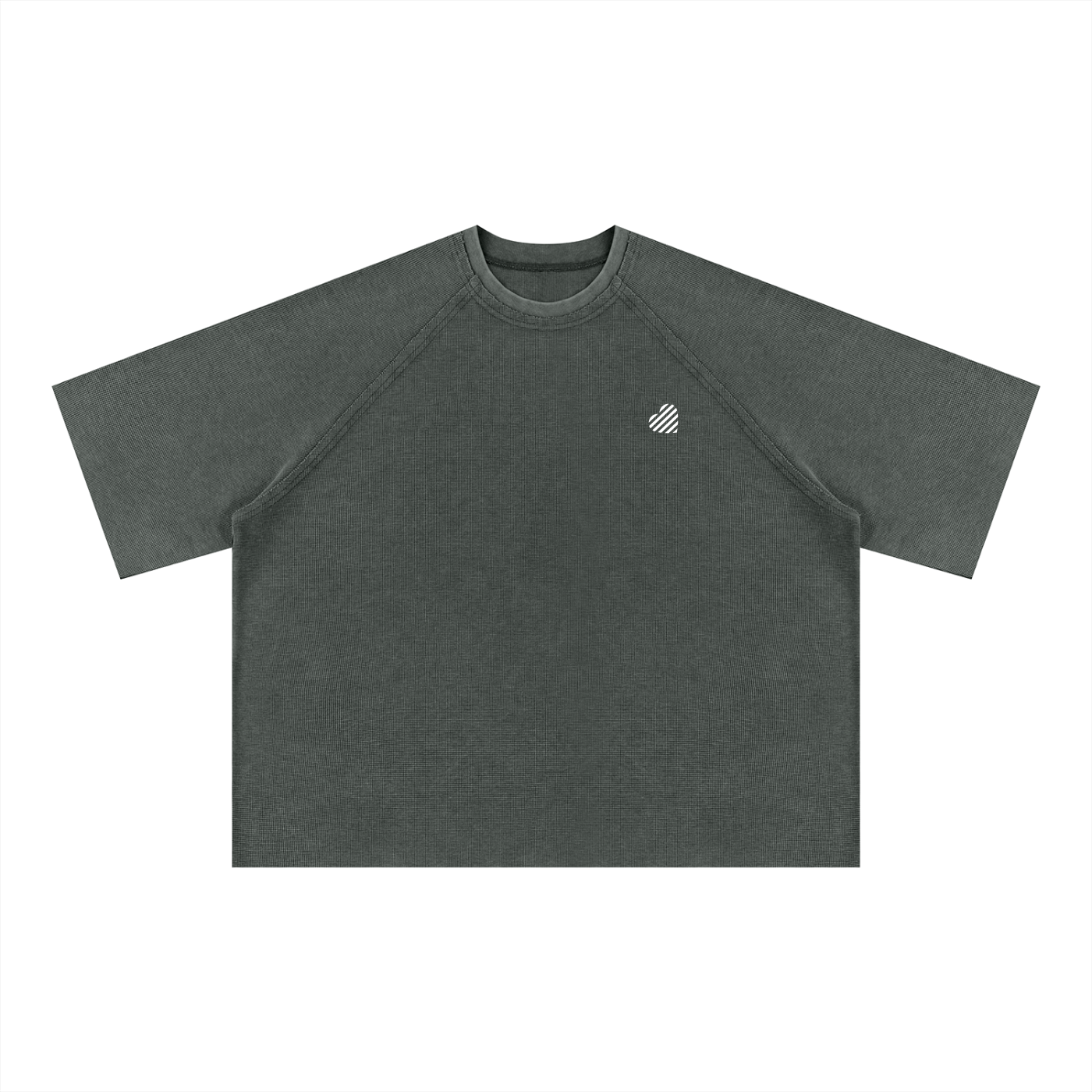 Unisex Mineral Wash Boxy Waffle T-Shirt